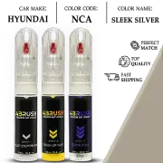 For HYUNDAI NCA SLEEK SILVER Touch Up Paint Scratch Remove Repair Kit Correct
