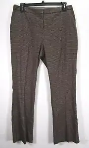 Asos Womens Houndstooth Flat Front Slash Pocket Stretch Dress Workwear Pants 12