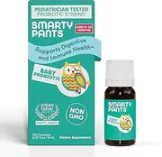 SmartyPants Baby Probiotic Liquid Formula, Pediatrician-tested Blend for Fussiness due to Occasional Upset Tummy, Digestive Health and Comfort, Immune Support, 1.6 Billion CFU