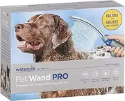 Waterpik Pet Wand PRO PPR-252-8 Foot Flexible Hose - Outdoor House Adapter - For all Dog Types - Adjustable Water Pressure - Special Contoured Shape for Dogs - One Handed Operation