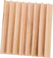 Gogogmee 8Pcs Wooden Domino Racks for Displaying Game Cards Desktop Domino Bases for Alphabet Craft Multi Function Support Stands for Neat Organization Wooden Design