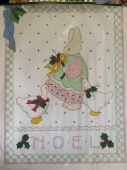 Bucilla Stamped Cross Stitch Sampler Daisy Kingdom Xmas NOEL Honey Bunny Geese