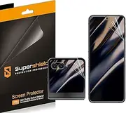 [Supershieldz] (2 Pack) for Motorola Razr+ / Plus (2023) Screen Protector, High Definition Clear Shield (TPU) - 2 Main and 2 Front Screens
