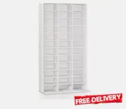 CD DVD Storage Shelf Bluray Media Book Cabinet Rack Unit Bookshelf Cupboard