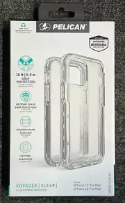 Pelican Voyager Series Case for Apple iPhone 13 Pro Max and 12 Pro Max Clear