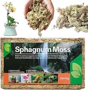 Natural Sphagnum Moss, Sphagnum Moss Potting Mix, Orchid Potting Mix, Perfect for Plant Propagation, Natural, 5.3oz/150g 通用