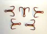 100 Mustad KVD-Elite RED Triple-Grip 1X Treble Hooks Size 6 TG76NP-RB UltraPoint