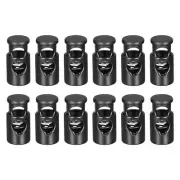 12pcs Single Hole Metal Cord Lock 0.2" Diameter Spring Stopper Fastener End