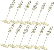 PAMINGONO 12pcs Creative Musical Note Table Number Holders Vertical Card Clips for Weddings Parties Office Home Artistic Design Space Saving Stable Efficient for Notes and Photos