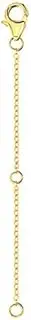 [Generic] Gold Chain 4" Necklace Bracelet Extender Chain, Delicate Durable Gold Adjustable Extension Chain for Necklace Bracelet Anklet Lobster Clasps