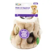 Hide A Squirrel by Outward Hound - Plush Dog Toy Puzzle - Large, 3 Squirrels