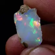 07.80Ct Original AAA+ Ethiopian "Play-Of-Color" Fire Opal Rough Natural Gemstone