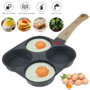 Egg Frying Pan Aluminum 4 Holes Egg Frying Pan Nonstick Mini Egg Cooker Bibzy