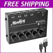 Mini Headphone Amplifier - 4x Balanced TRS Outputs, Perfect for Professional Use