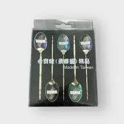 Vintage Taiwan Collectible Silver Enamel Spoons - 5 Total, Made in Taiwan