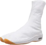 SOKAIDO(ソウカイドウ) Tabi, Air Fly Tabi, Zipper Type, Special Insole, Magic Stop, Men's, White, 9.4 inches (24 cm), 4E