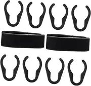 Kisangel 10pcs Microphone Bracket Accessories Mic Holder Tidy Cable Clamps Gaming Microphone Holder Flexible Mic Pole Cord Clip Mic Accessories Mic Stand Cable Holder Mic Cord Clip Plastic