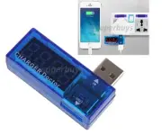 Blue Voltage Current Detector USB Charger Mobile Tester Meter Power Output Test