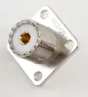 UHF Female Coax Connector Teflon 4-Hole Mount SO-239 - USA Ham Radio Seller