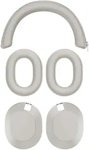 Solid Color Silicone Protection Set for Sony WH1000XM6 Headphones - Ear Cup Covers, Headband Cover & Shell Cover, Available in Black/Red/Navy Blue/Beige/White (Beige)