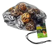 Unique Sports Small Dog Animal Print Mini Tennis Fetch Balls, Squeaker