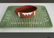 NWT RAE DUNN TOUCHDOWN Football Platter