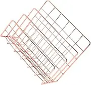 HONMEET Iron File Organizer Document Storage Letter Box Home Office Elegant and Practical Design