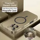 Aluminum Metal Magsafe Cover For iPhone 16 Pro Max 15 14 13 Magnetic Phone Case