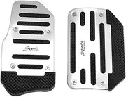 Justivana 2Pcs Gas Accelerator Pedal and Brake Pedal Cover Foot Pad Non-Slip for Universal Automatic Transmission Car