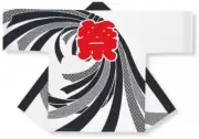 New Hose coat [Festival on the pattern of the white and black regularo] Japan