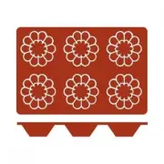SALE Brioche Silicon Mould Tray 6 Wells 79x30mm 110mL Frenti 300x175mm Baking
