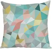 Cushion covers Cushion Covers 40cm x 40cm Beige Red Stripe Cushion Covers Invisible Zipper Sofa Cushions Outdoor Cushions Garden Cushions Decorative Pillows Square Pillow Case(Geometric Pink Green,(50