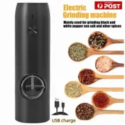 USB Electric Salt Pepper Mill Grinder Automatic Gravity Shakers Rechargeable AU