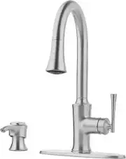 Pfister Antrom Kitchen Faucet with Pull Down Sprayer and Soap Dispenser, Single