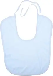 Elderly Care Waterproof Eating Bib Adjustable Pinny Portable for Bedridden Patients (sky)