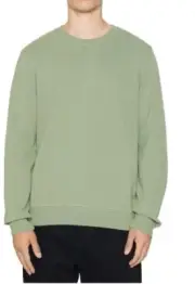 All Saints Mens Aven Crew Neck Pull Over Aloe Green