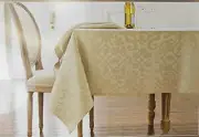 Royal Velvet tablecloth Helmsley 60" x 84" Rectangle/Oblong beige/cream Damask
