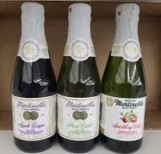 3 Pack Martinellis Sparkling Juice Apple Cider Grape Pear 8.4 fl. oz