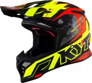 KYT Skyhawk Digger, motocross helmet , color: Matt Black/Neon-Yellow/Orange , size: M