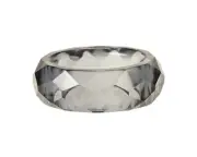 Harman Smokey Quartz (Lt Brown) Glass Faceted Napkin Ring ~Individually Sold~