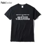 WRITTEN AND DIRECTED BY QUENTIN TARANTINO 男士 T 恤街頭服飾嘻哈 T 恤服裝