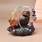 Handcrafted Crystal Tree Model Aromatherapy Meditation Incense Burner Desktop