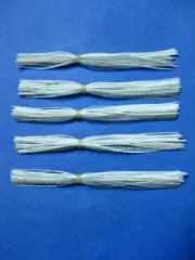 5 silicone Skirt WHITE/SILVER #5-9252 Lure Spinnerbait Buzz jig Bass Tackle