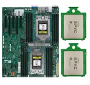 Supermicro H11DSi-NT Motherboard + 2x AMD EPYC 7B12 Unlocked CPU Processor Combo