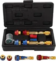 Valve Stem Removal Tool - Air Condition Valve Core Removal Tool,Anti-Slip Repair Kit with O Ring Rubber Seal Portable Installer Set for Refrigeration Motorcycle Vehicle