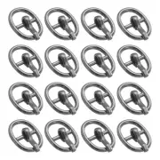 30Pcs Metal Roller Buckles, 5.5mm - 0.22" Mini Buckle (Metallic Black, 11mm)
