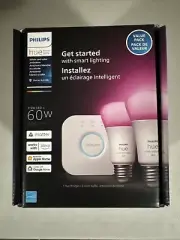 Philips Hue 60W Smart Bulb Starter Kit (2 Bulbs + Bridge) *BRAND NEW*