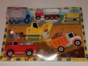 New Sealed Melissa and Doug Chunky Construction Puzzle Fresh Start Kids Toy