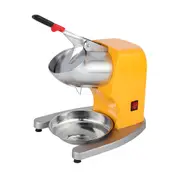 SOGA Ice Shaver Electric Stainless Steel Ice Crusher Slicer Machine Commercial Yellow