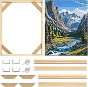 hkejoi DIY Solid Wood Canvas Frame Kit 15.74 x23.62 Inch (40x60cm)-Easy to Assemble Canvas Stretching System Frame for Diamond Painting Oil Paintings, Prints, Posters Canvas Wood Stretcher Bars